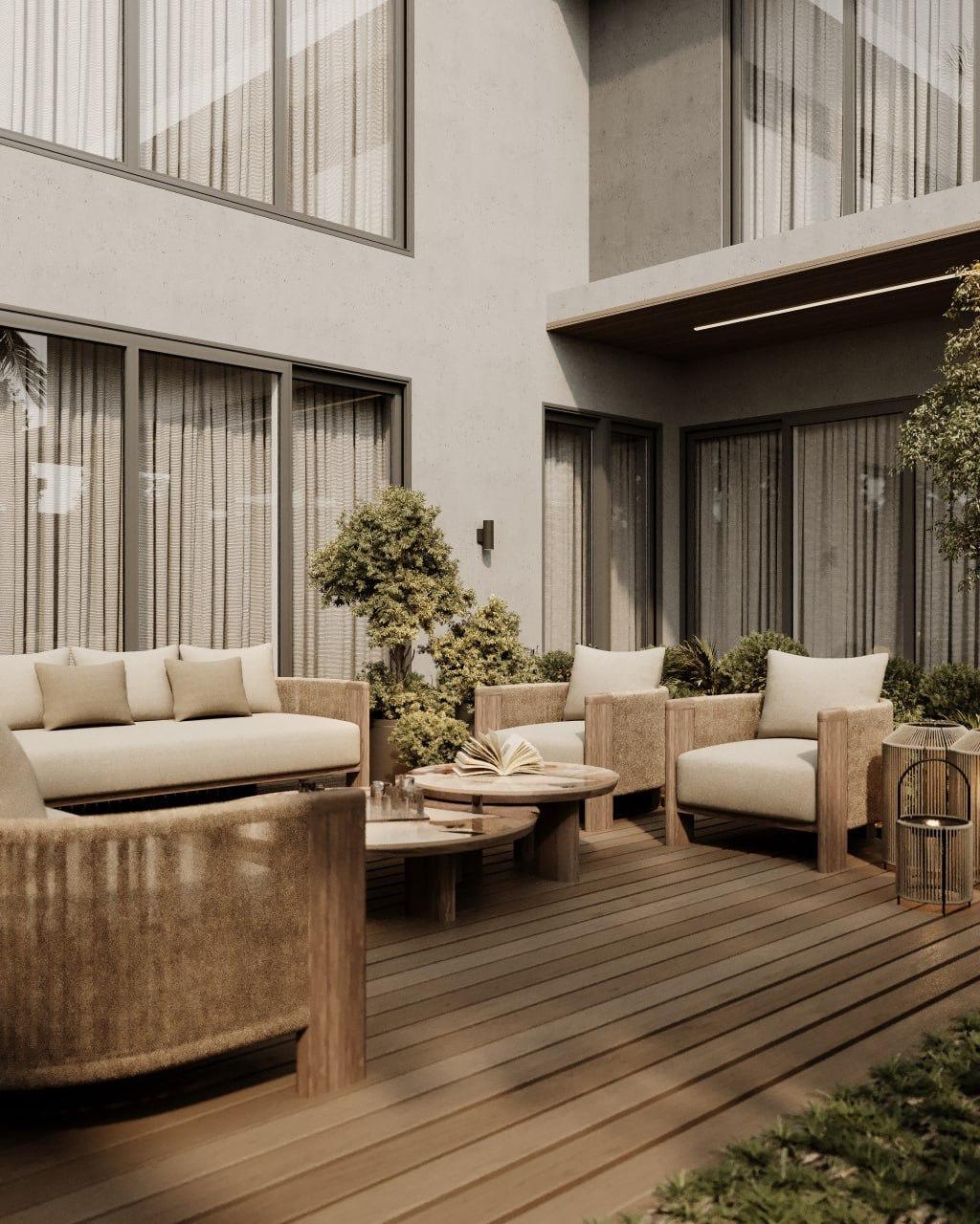 تصميم مساحات خضراء مفتوحة لفيلا سكنية – الخبر – 2025