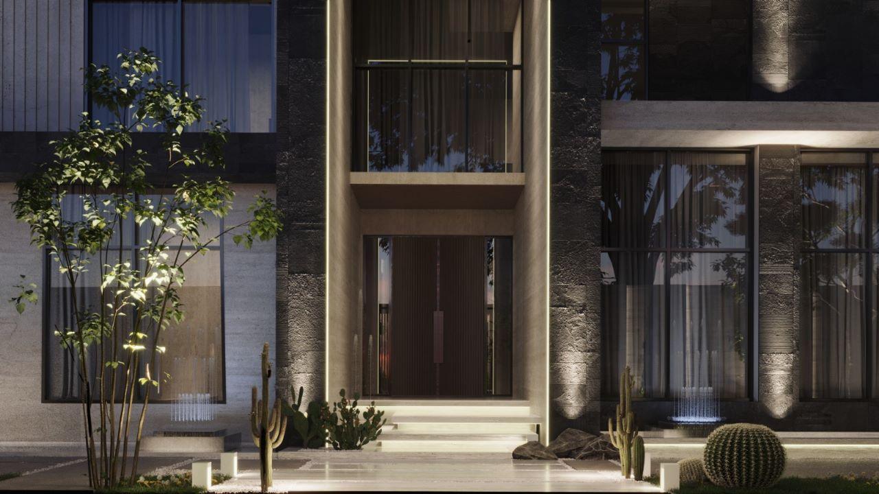 تصميم لاندسكيب هندسي فاخر للساحات الخارجية – قطر