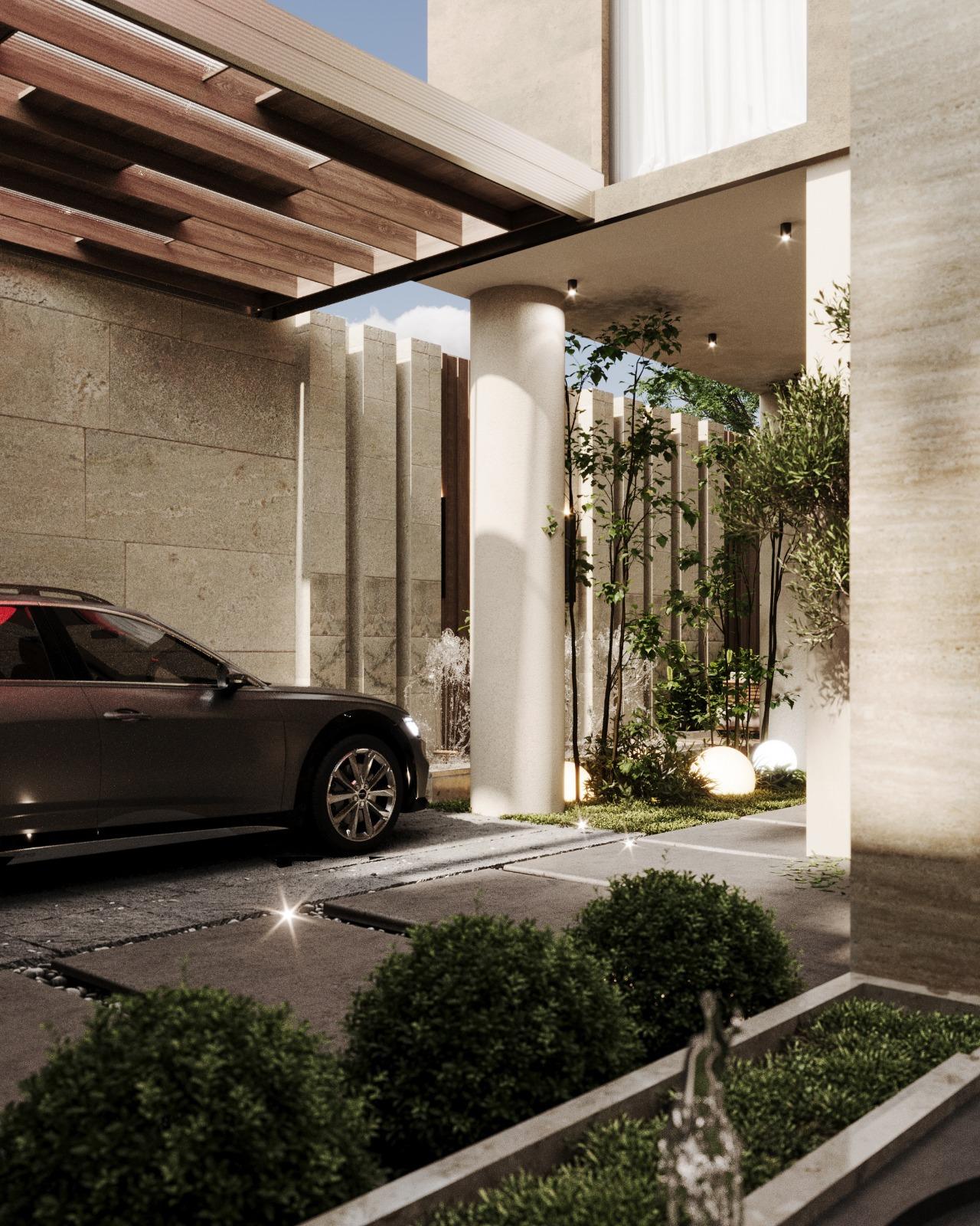 هندسة فراغات خارجية عصرية لفيلا سكنية