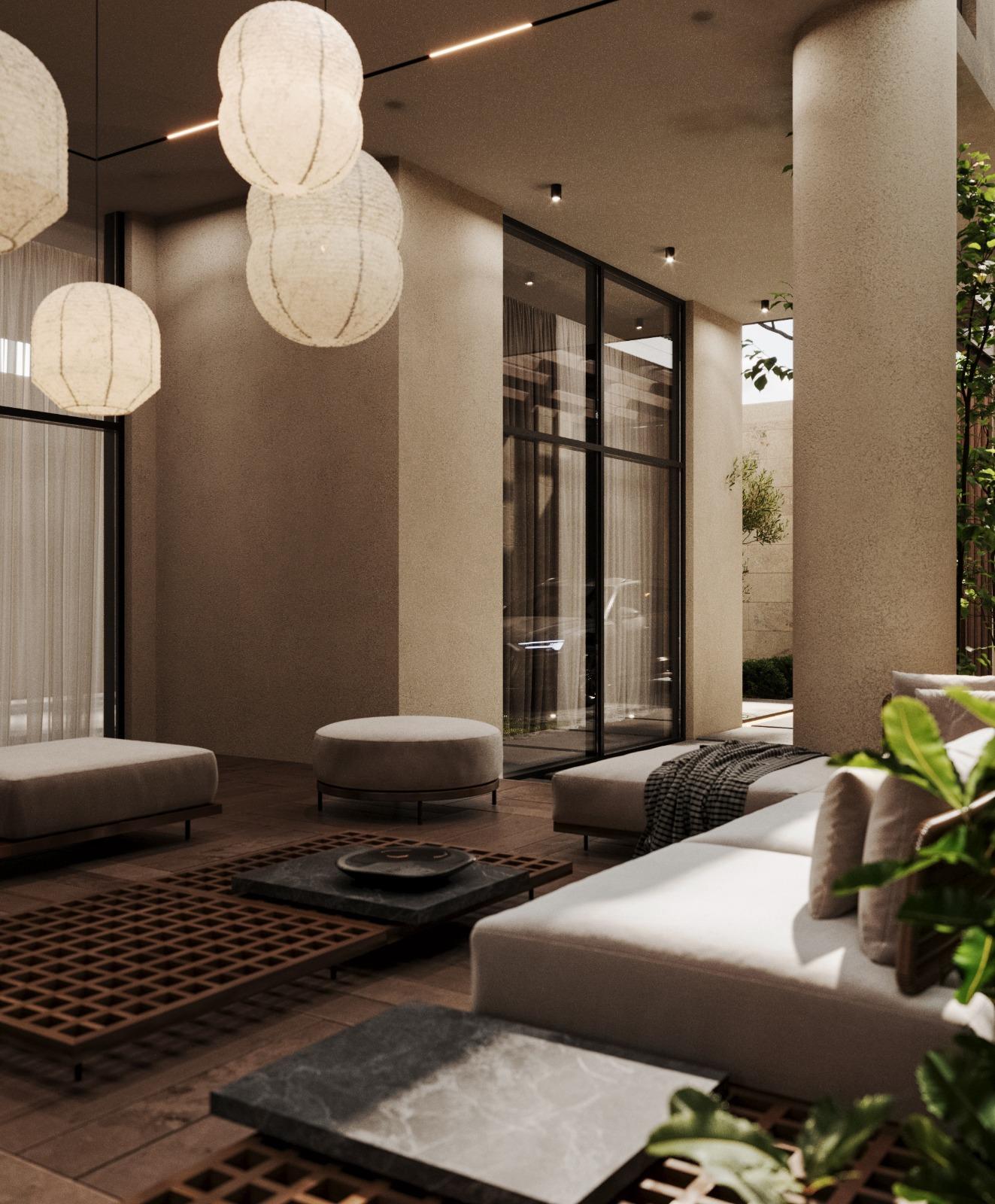هندسة فراغات خارجية عصرية لفيلا سكنية