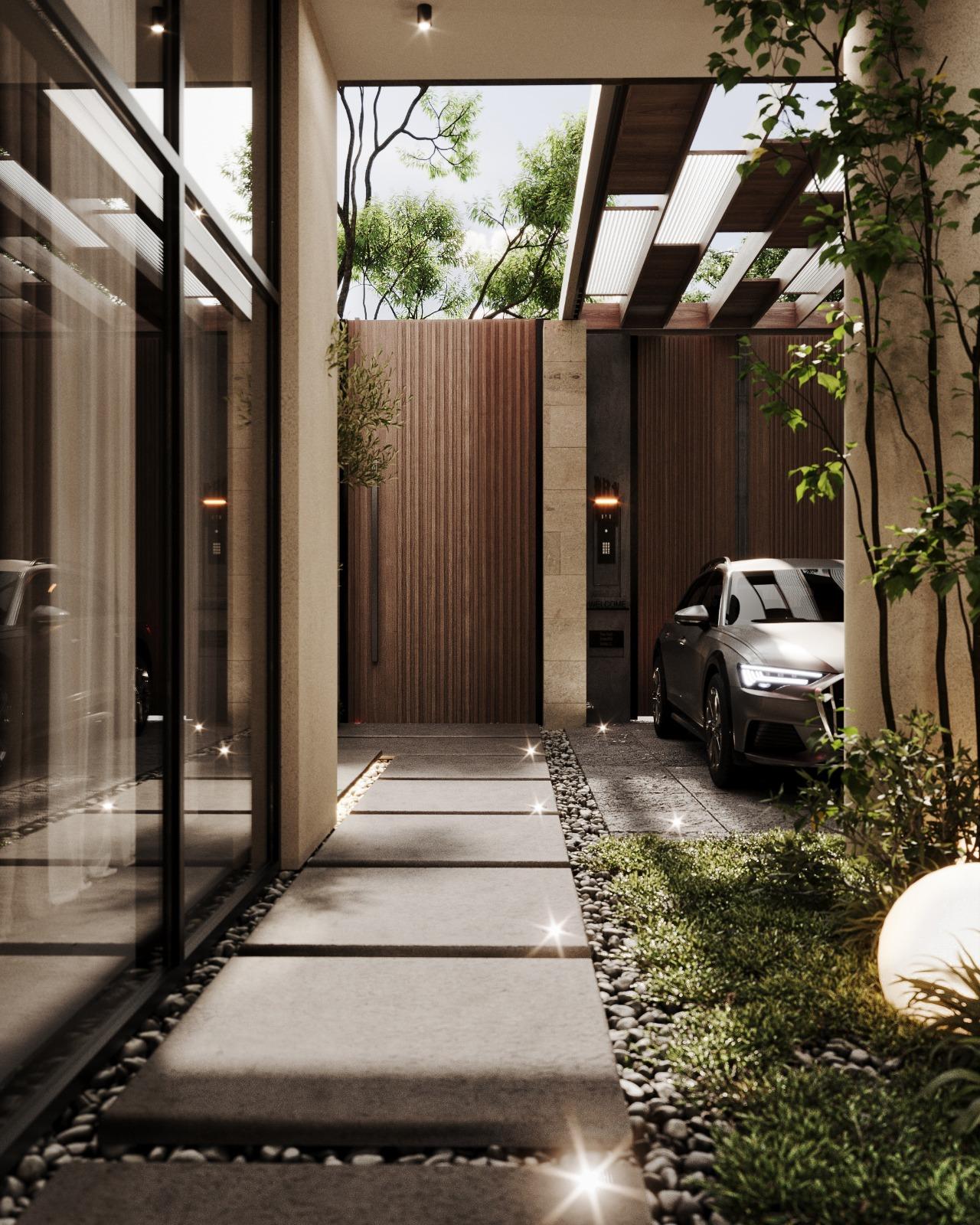 هندسة فراغات خارجية عصرية لفيلا سكنية