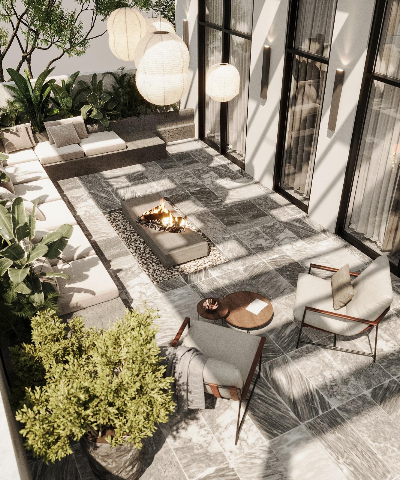 هندسة فراغات خارجية عصرية لفيلا سكنية