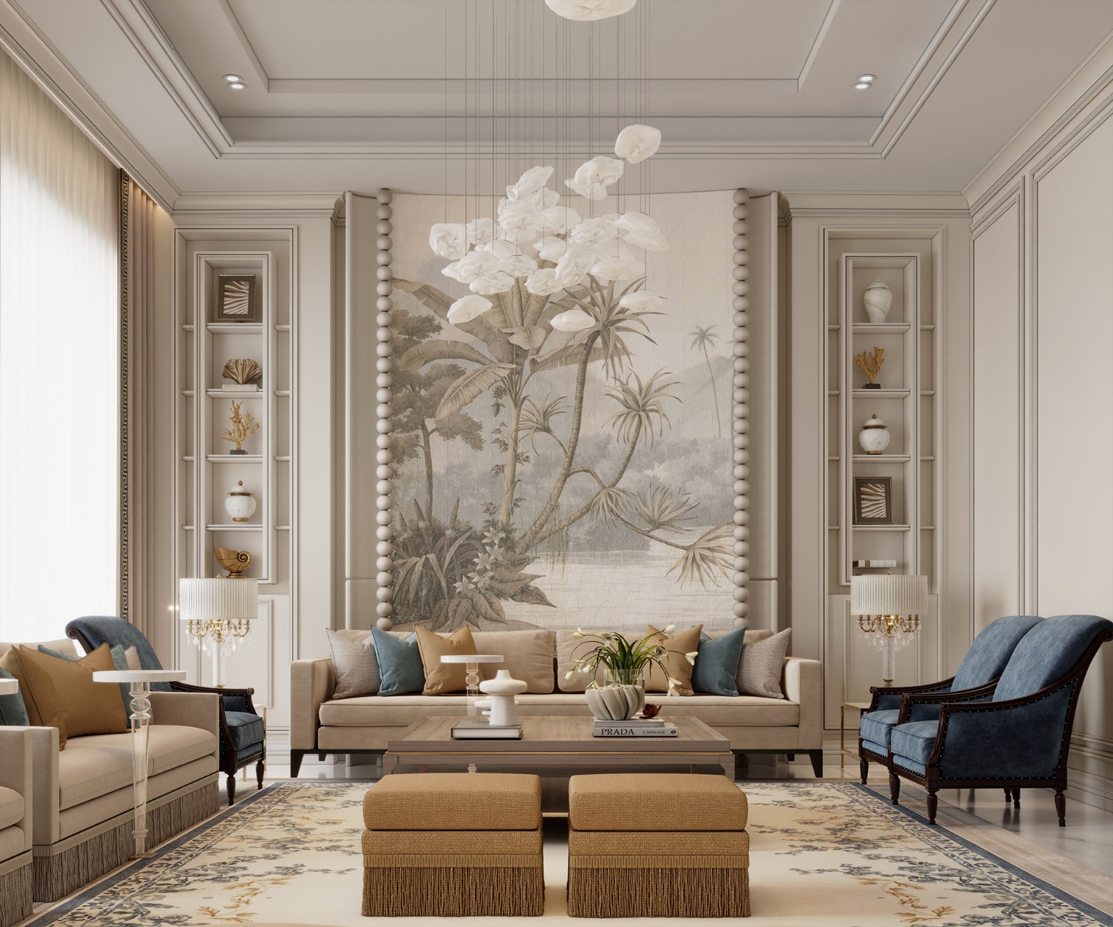 تصميم داخلي لمسكن فاخر بتكوينات هندسية مميزة – الخبر – 2025