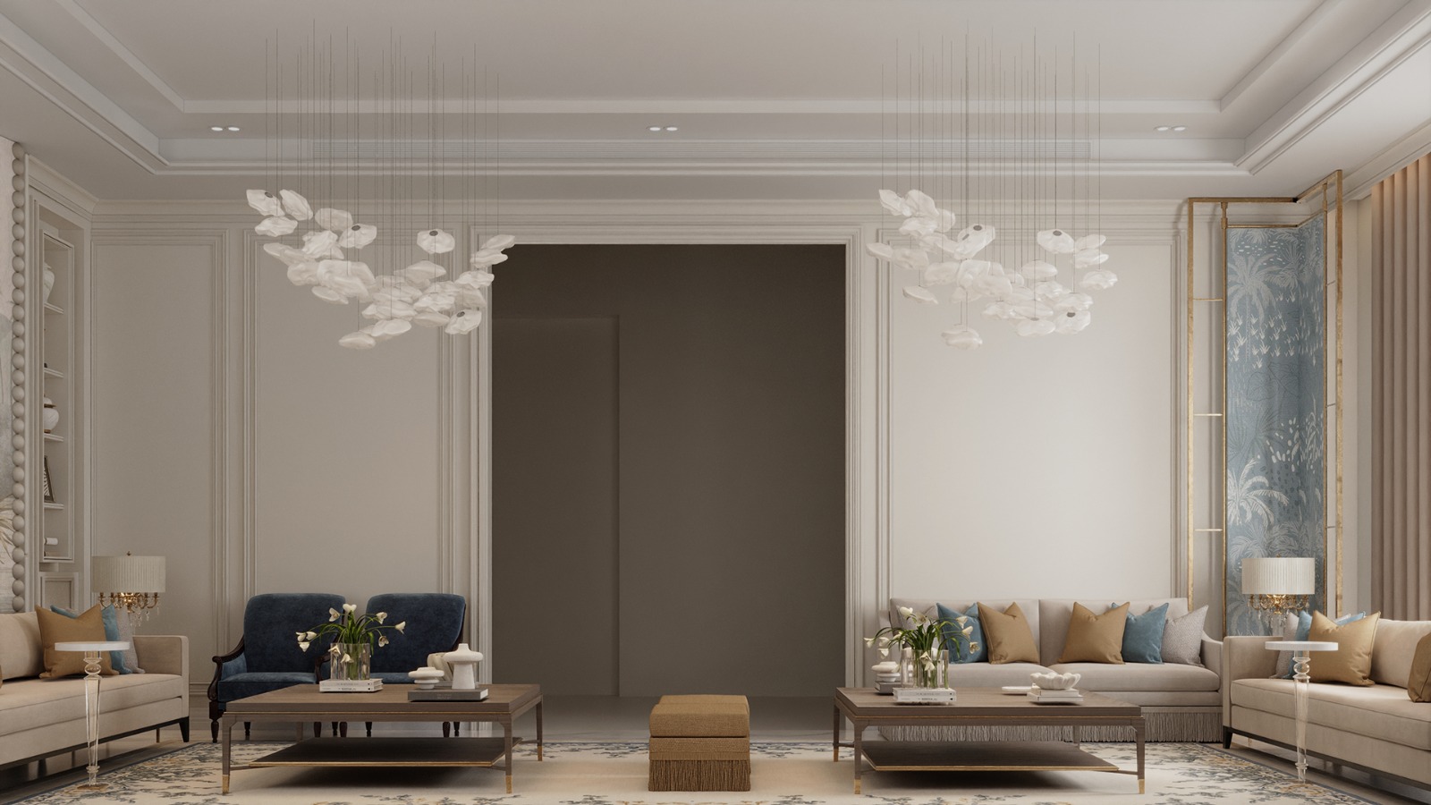 تصميم داخلي لمسكن فاخر بتكوينات هندسية مميزة – الخبر – 2025