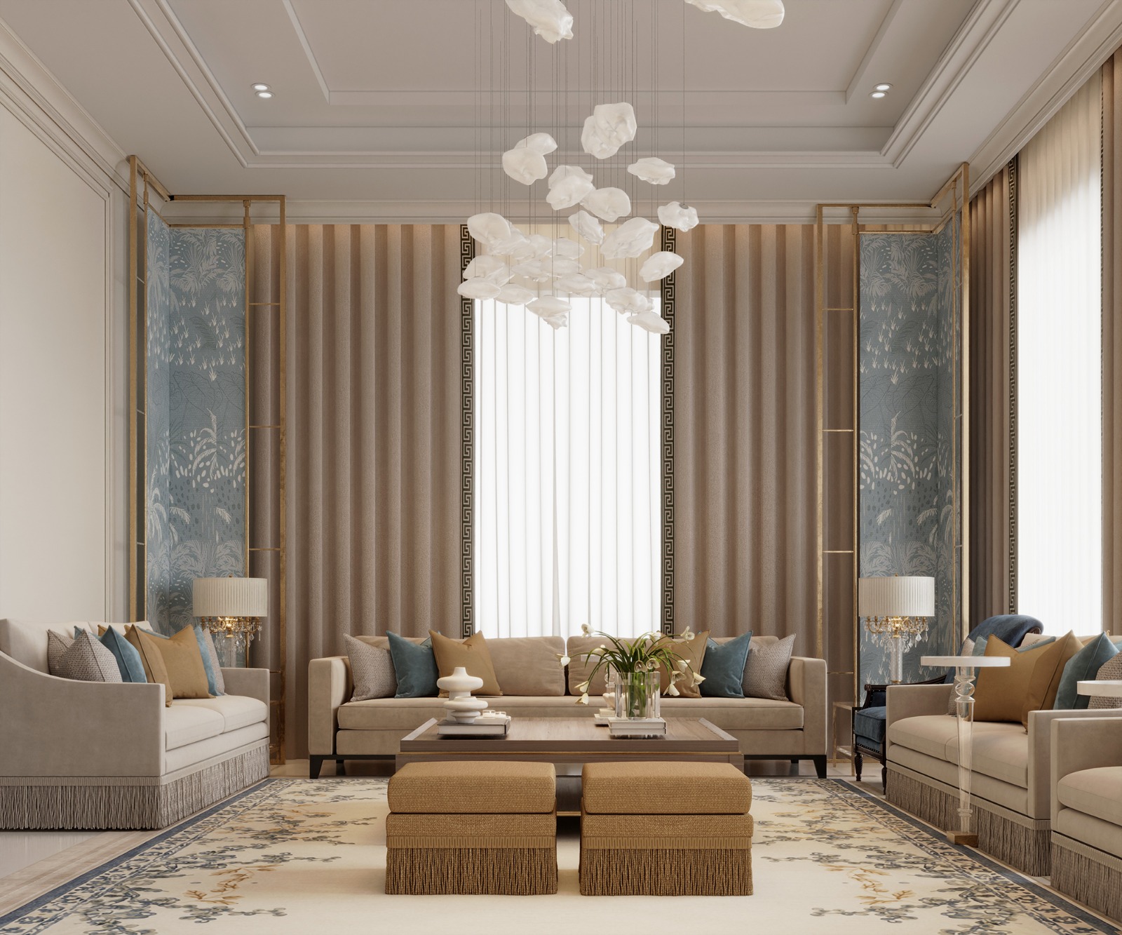 تصميم داخلي لمسكن فاخر بتكوينات هندسية مميزة – الخبر – 2025