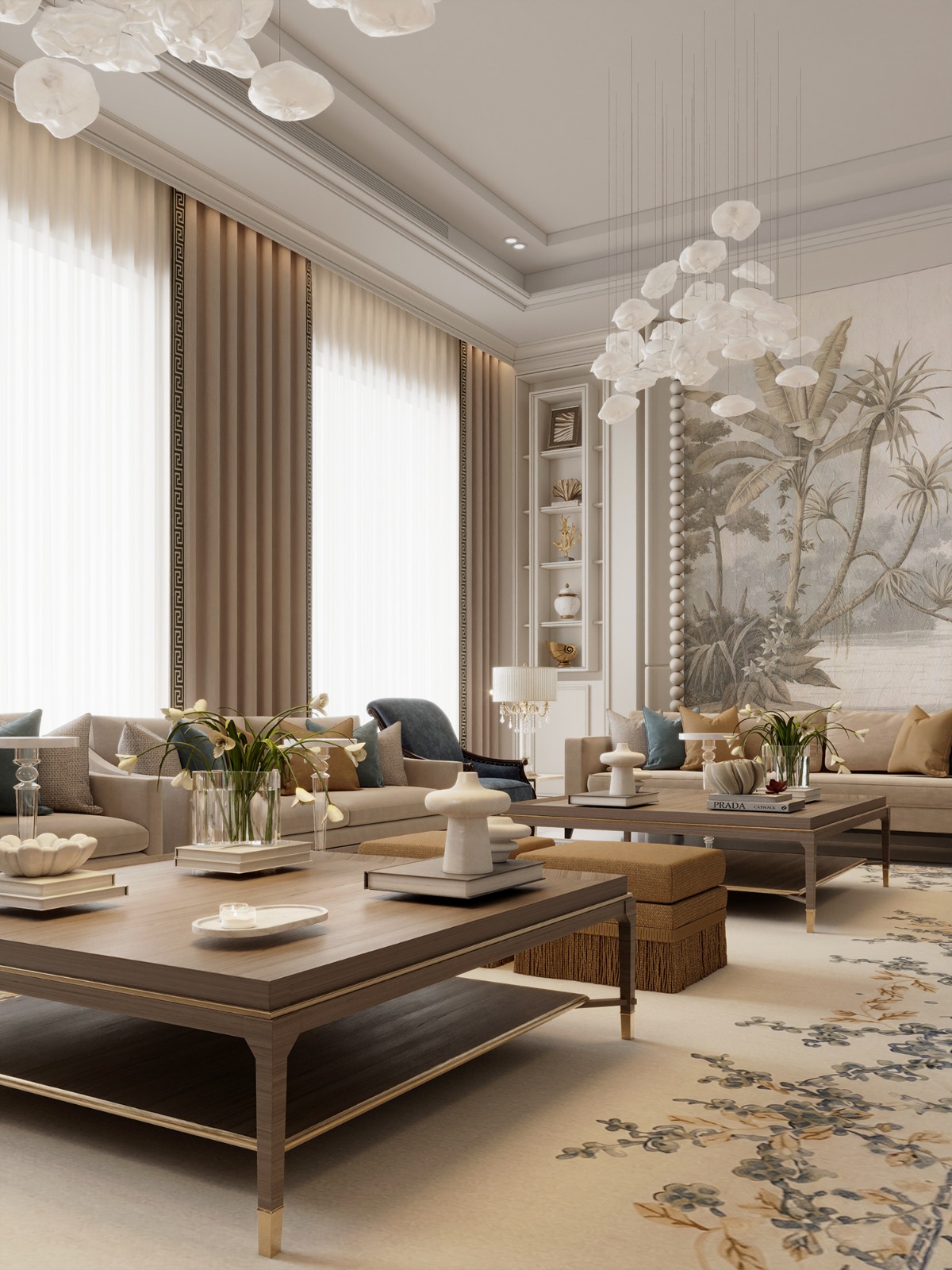 تصميم داخلي لمسكن فاخر بتكوينات هندسية مميزة – الخبر – 2025