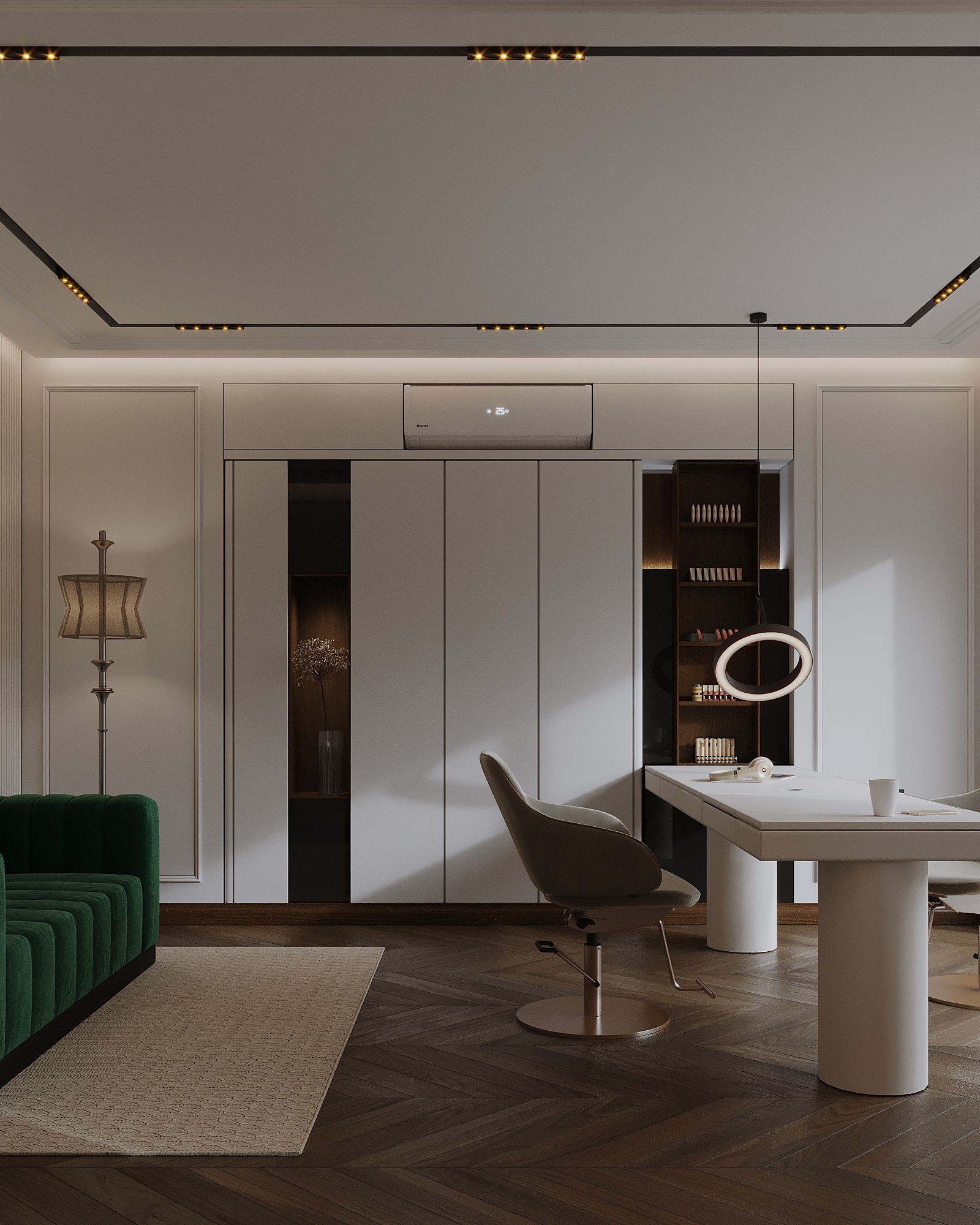 تصميم داخلي سكني عصري بلمسات خشبية دافئة – 2024